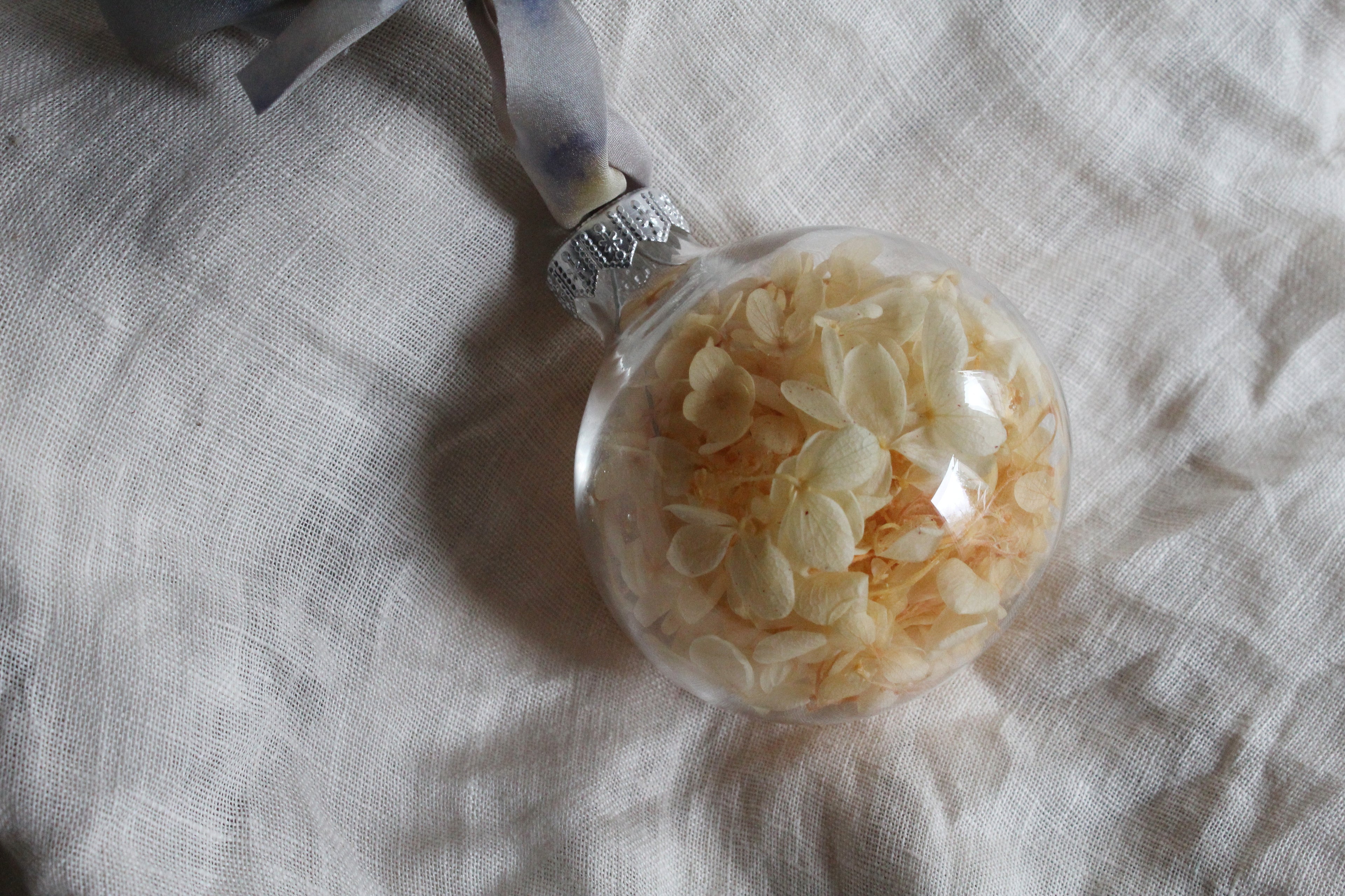 Holiday Dried Glass Ornament