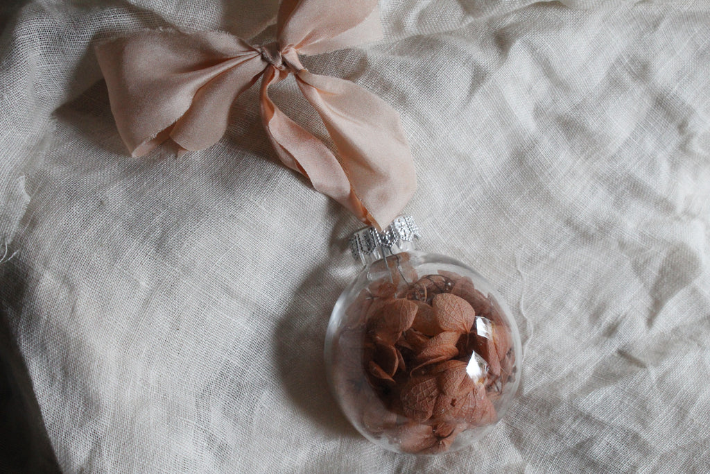 Holiday Dried Glass Ornament