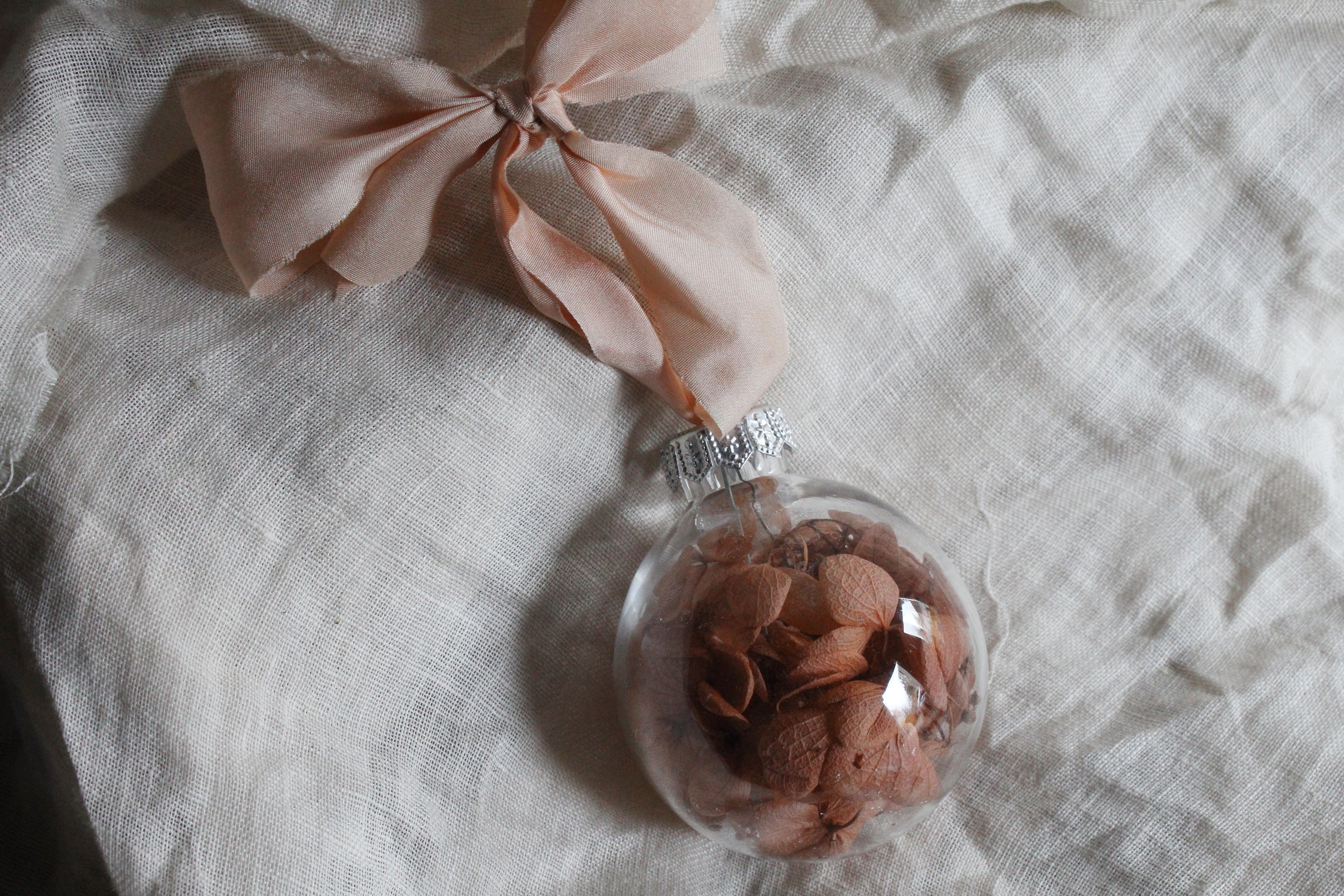 Holiday Dried Glass Ornament