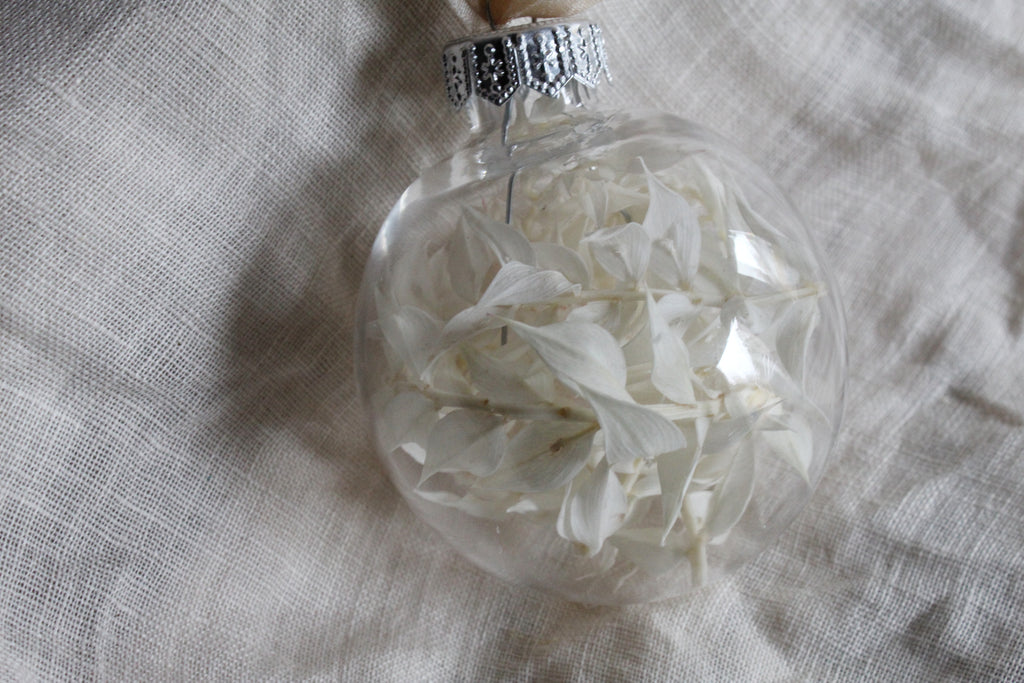 Holiday Dried Glass Ornament