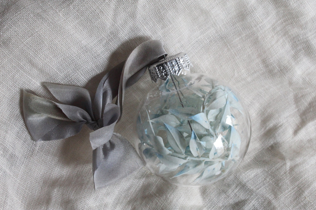 Holiday Dried Glass Ornament