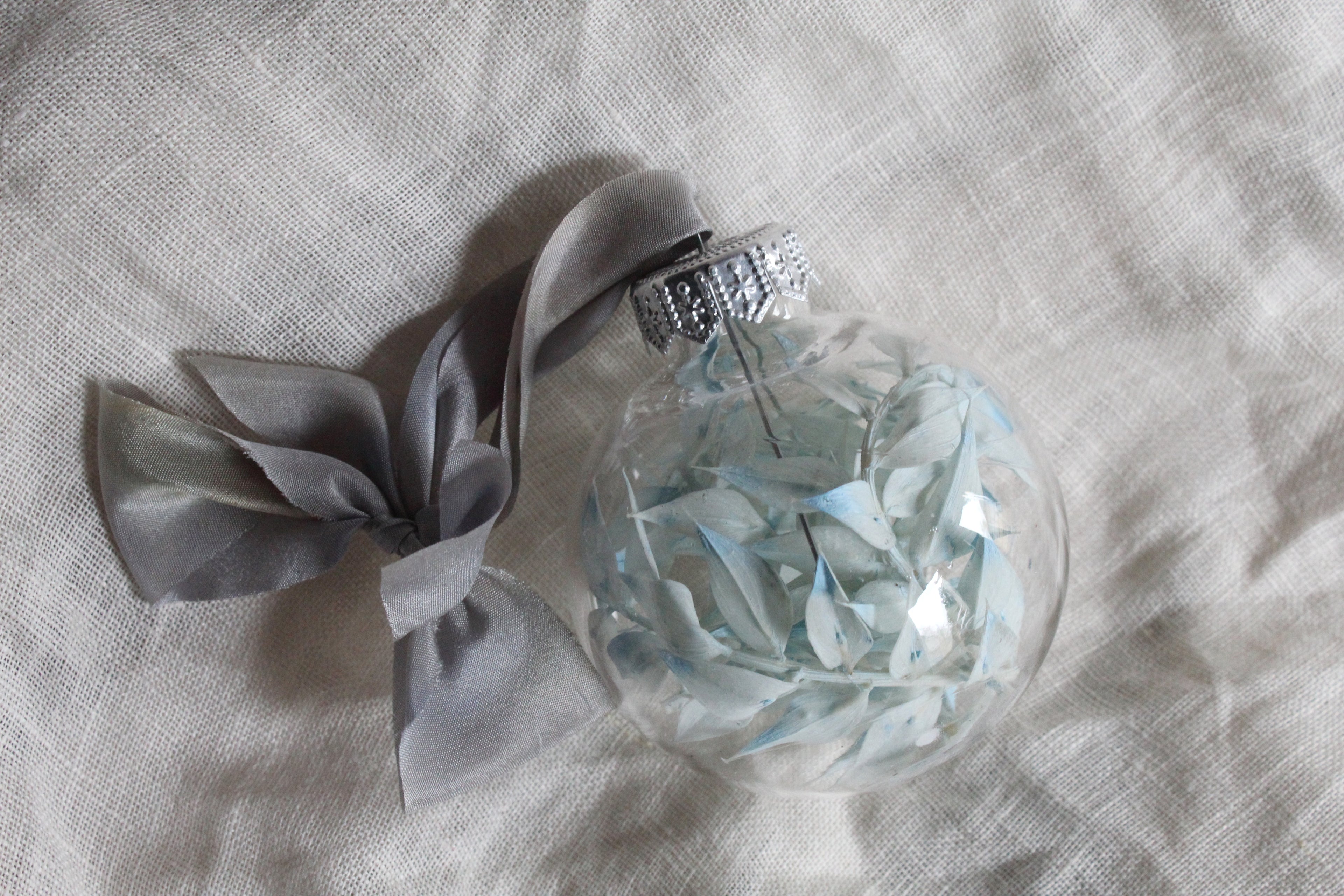 Holiday Dried Glass Ornament