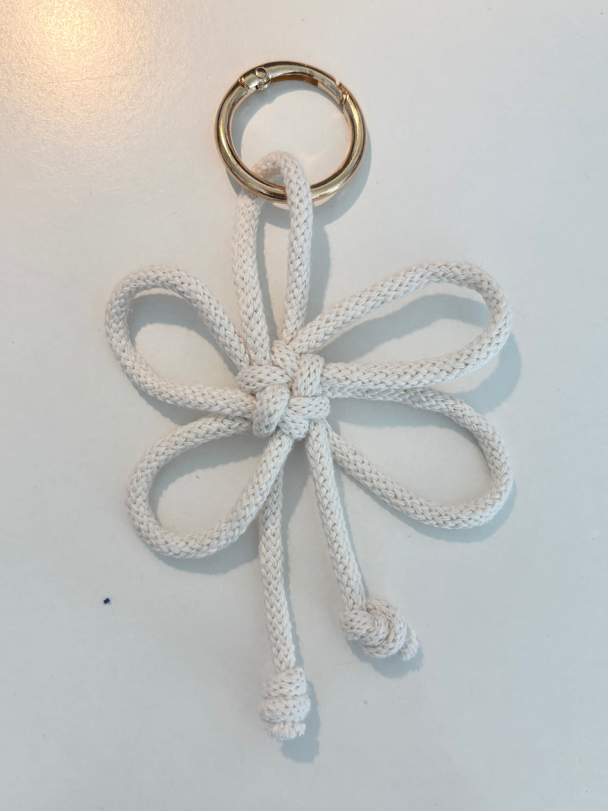 Hana Knot Charm in White