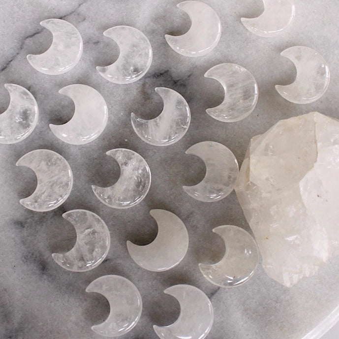 Clear Quartz Crystal Moon