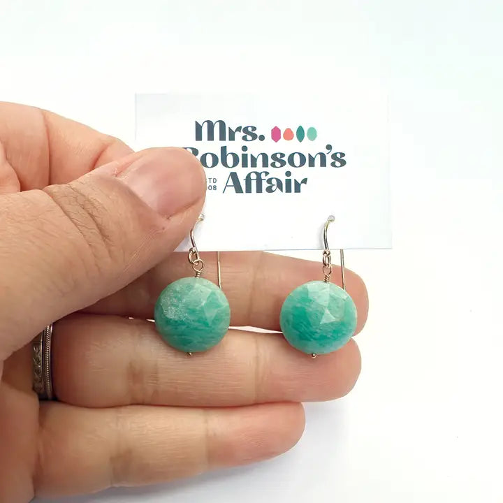 Amazonite Simple Earrings