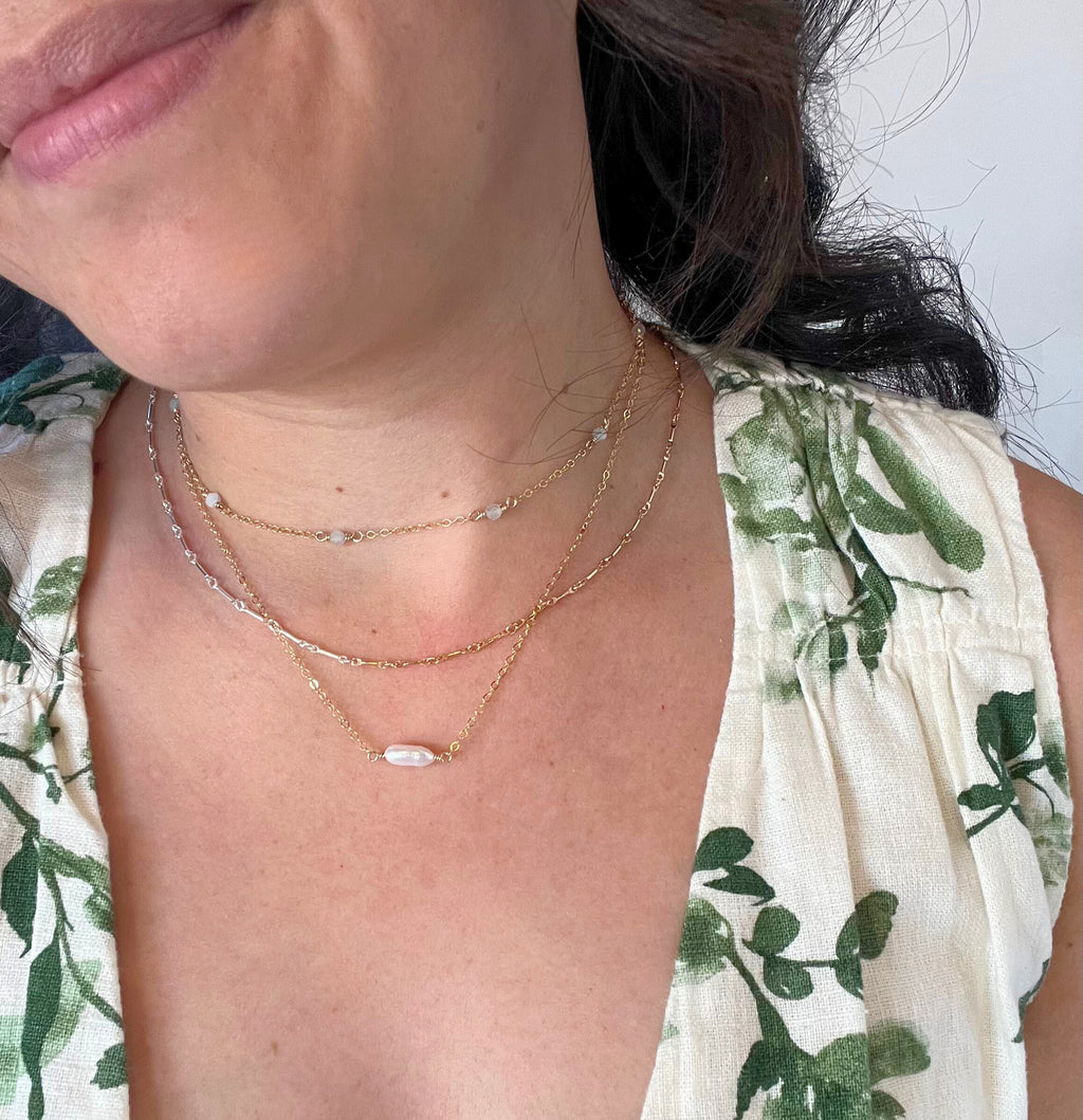 Soleil Simple Pearl Necklace [LIMITED EDITION]