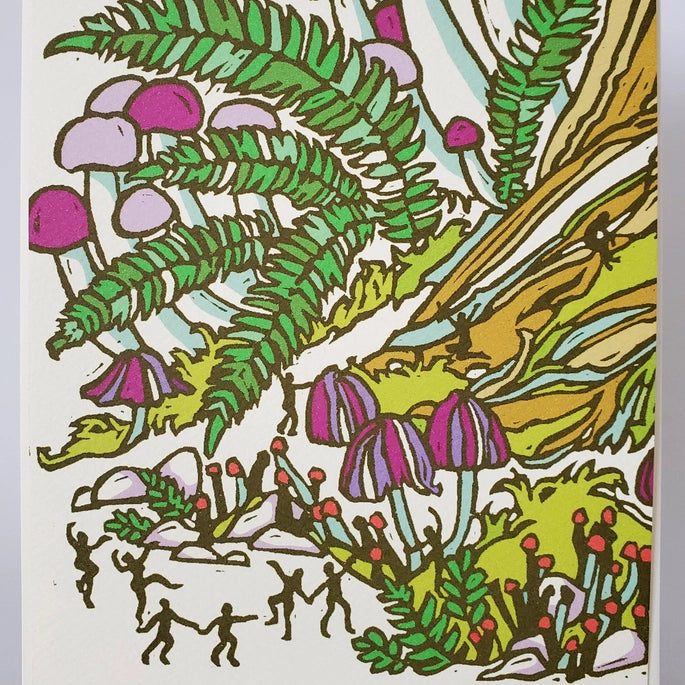 Mushroom Forest Greeting Card
