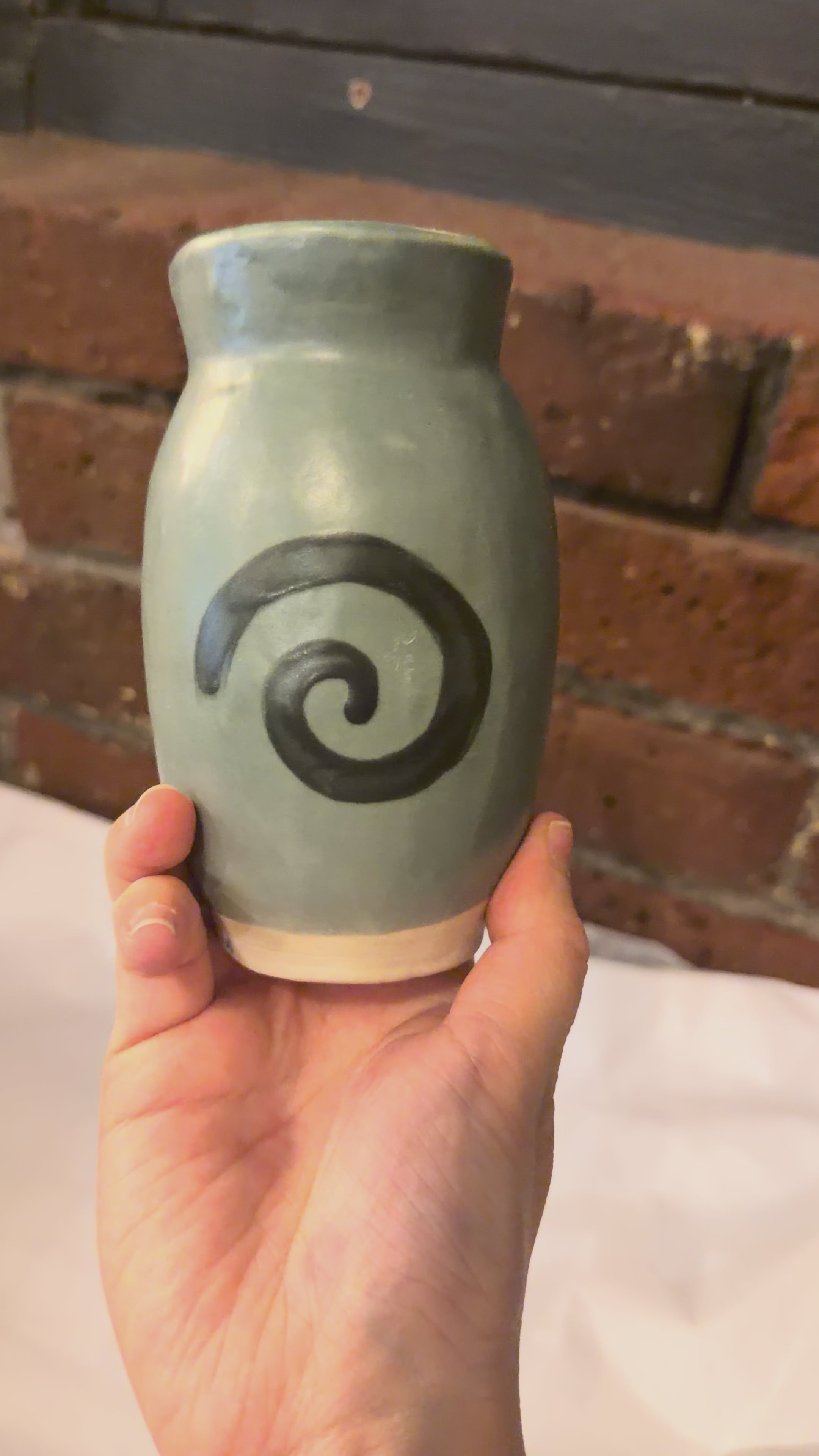 Smokey Spiral Bud Vase l