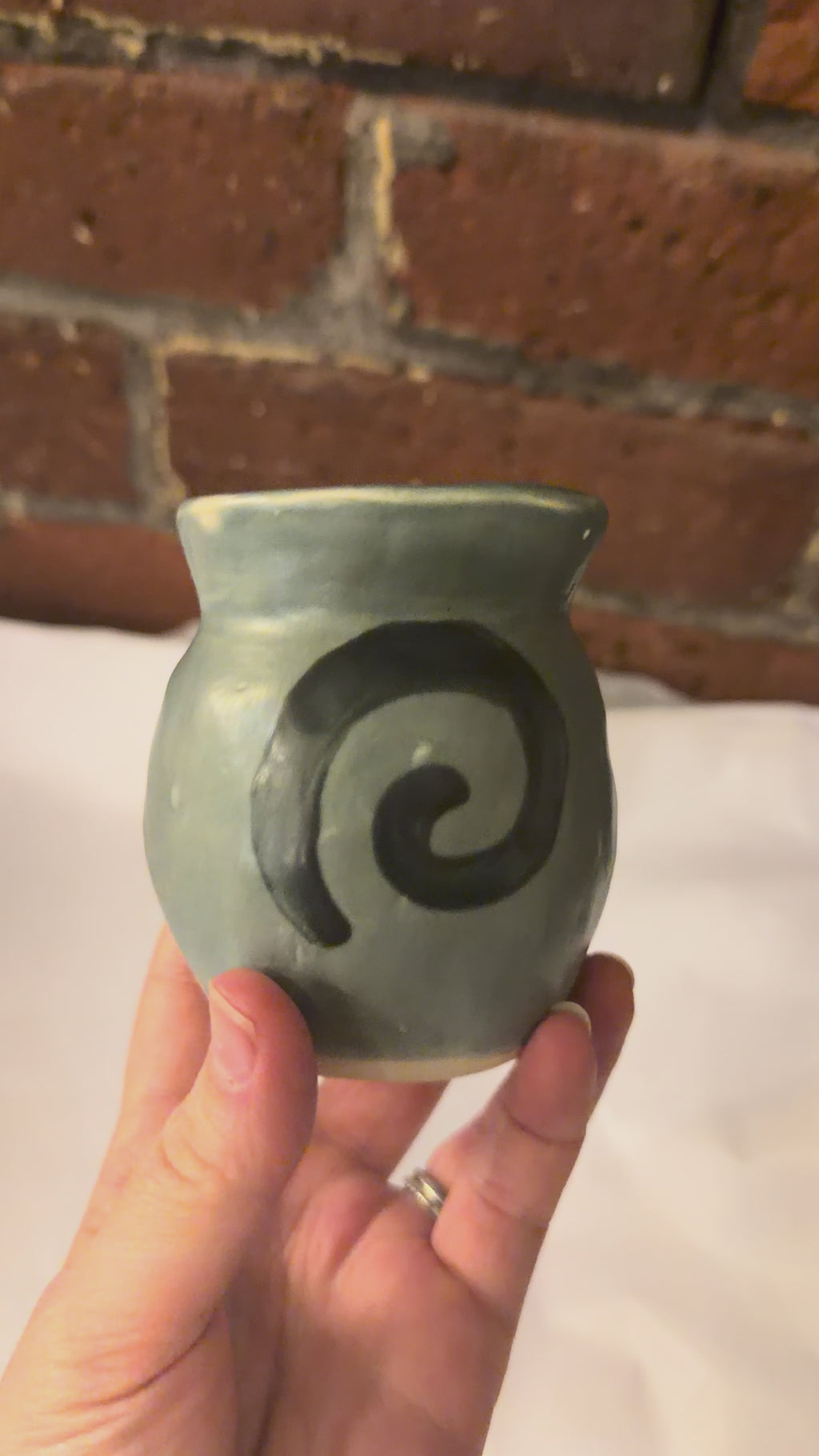 Smokey Spiral Bud Vase