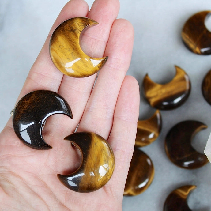 Tiger's Eye Crystal Moon