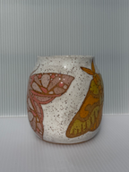 White Moth Vase