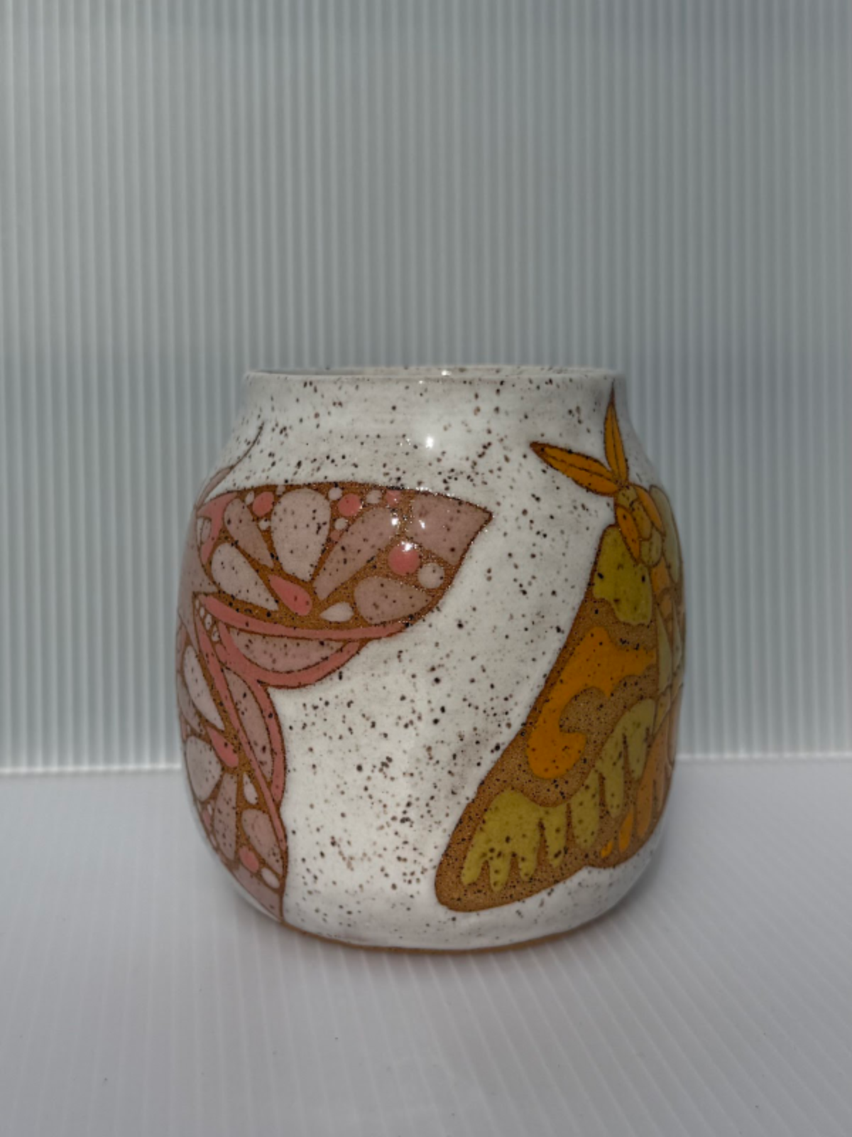 White Moth Vase