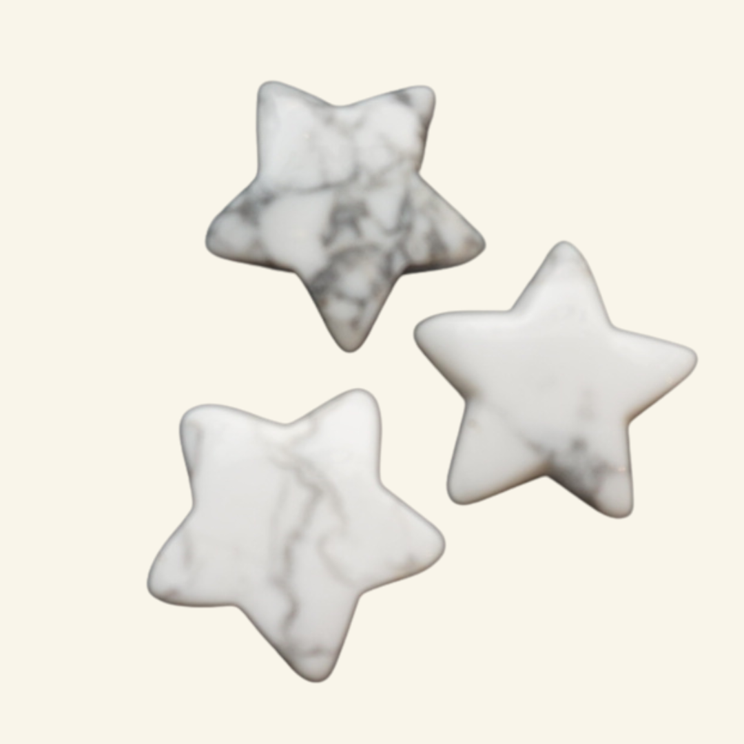 Howlite Crystal Star
