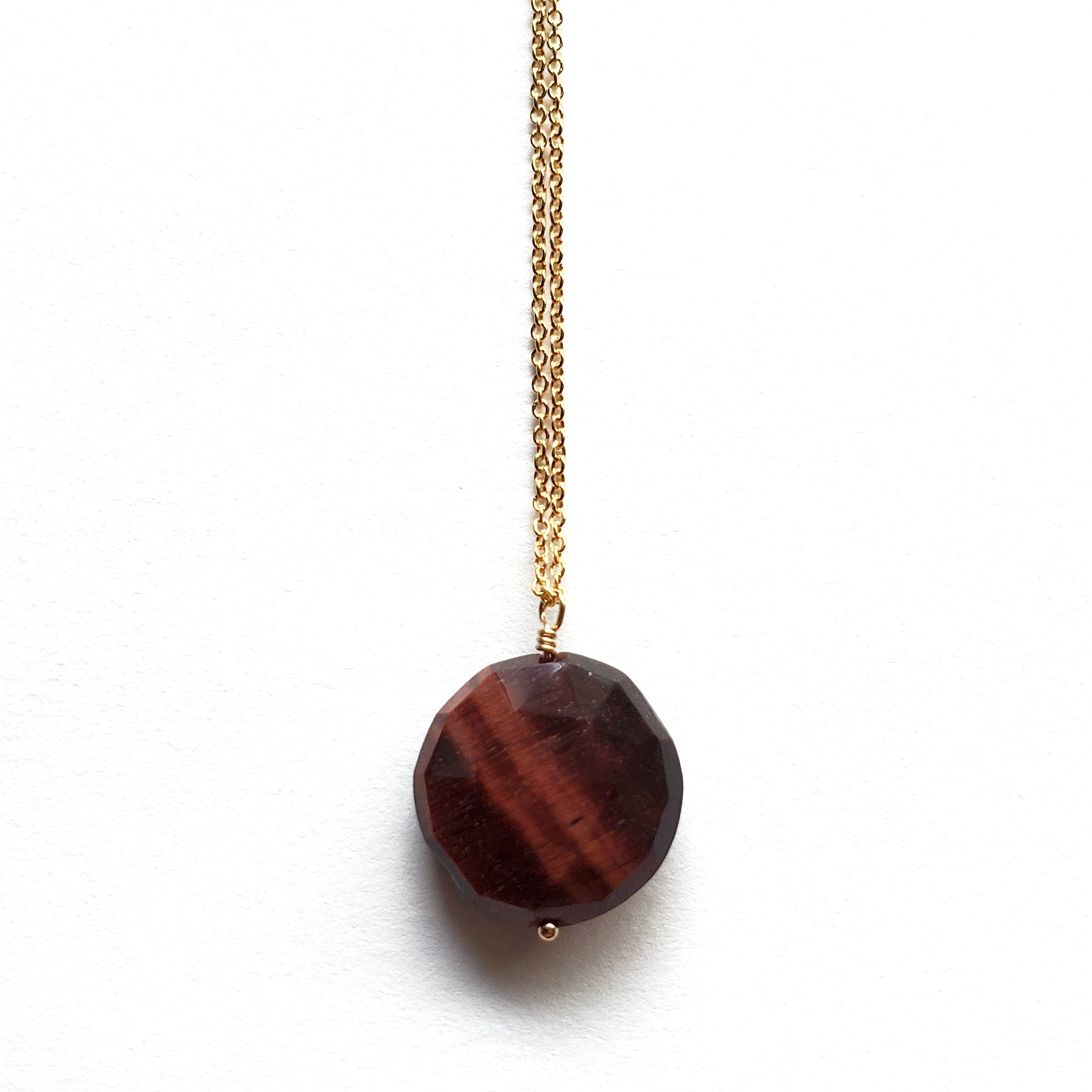 Red Tiger Eye Simple Necklace