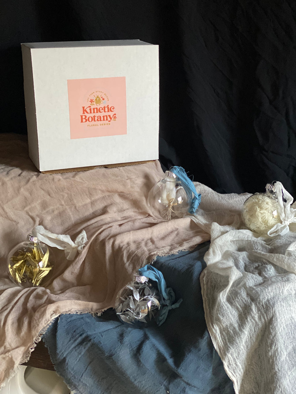 Holiday Dried Glass Ornament