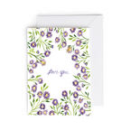 Aster Love You Greeting Card