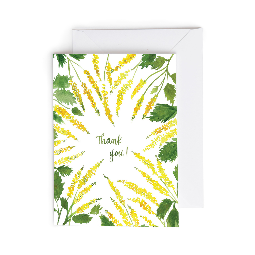 Agrimony Thank You Greeting Card