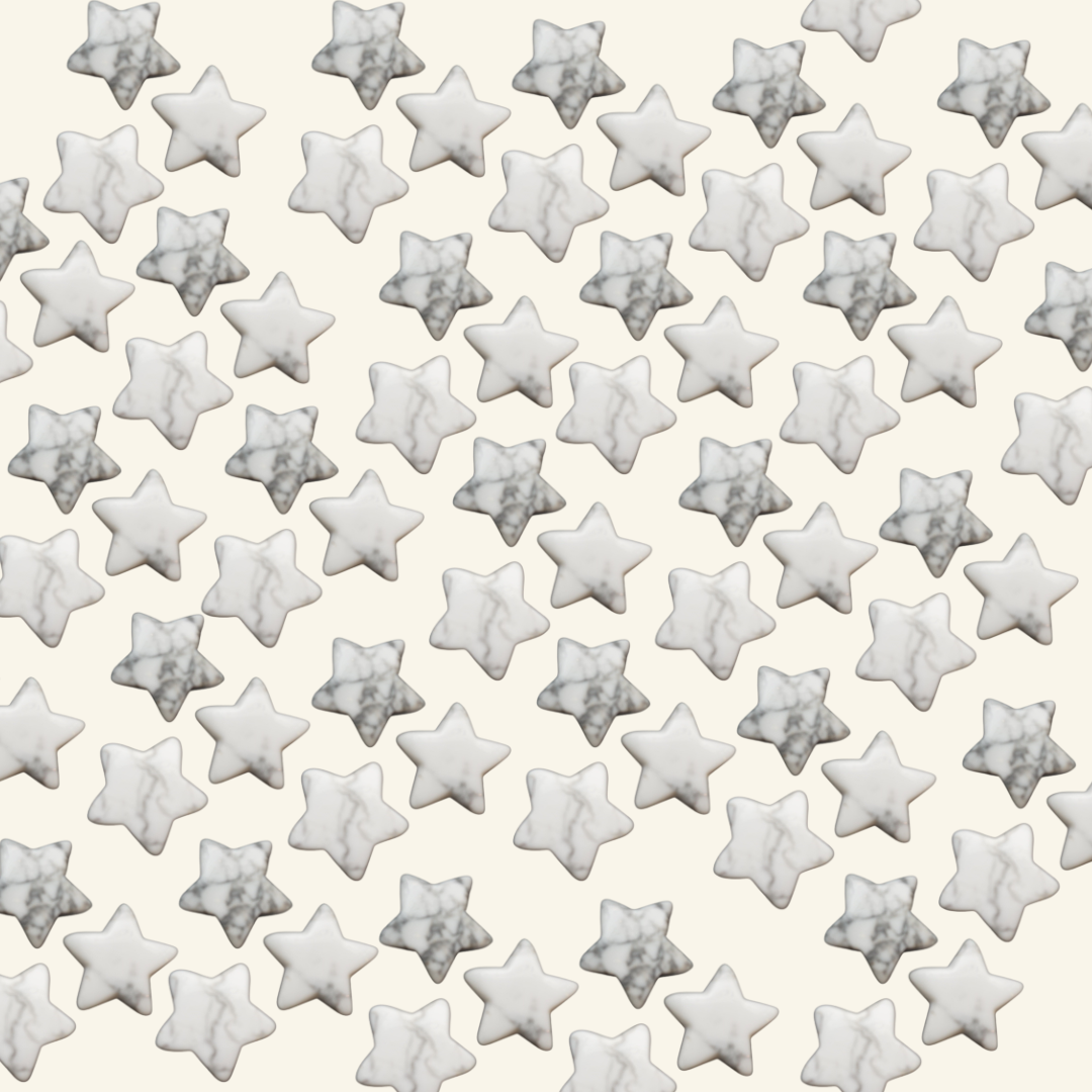 Howlite Crystal Star