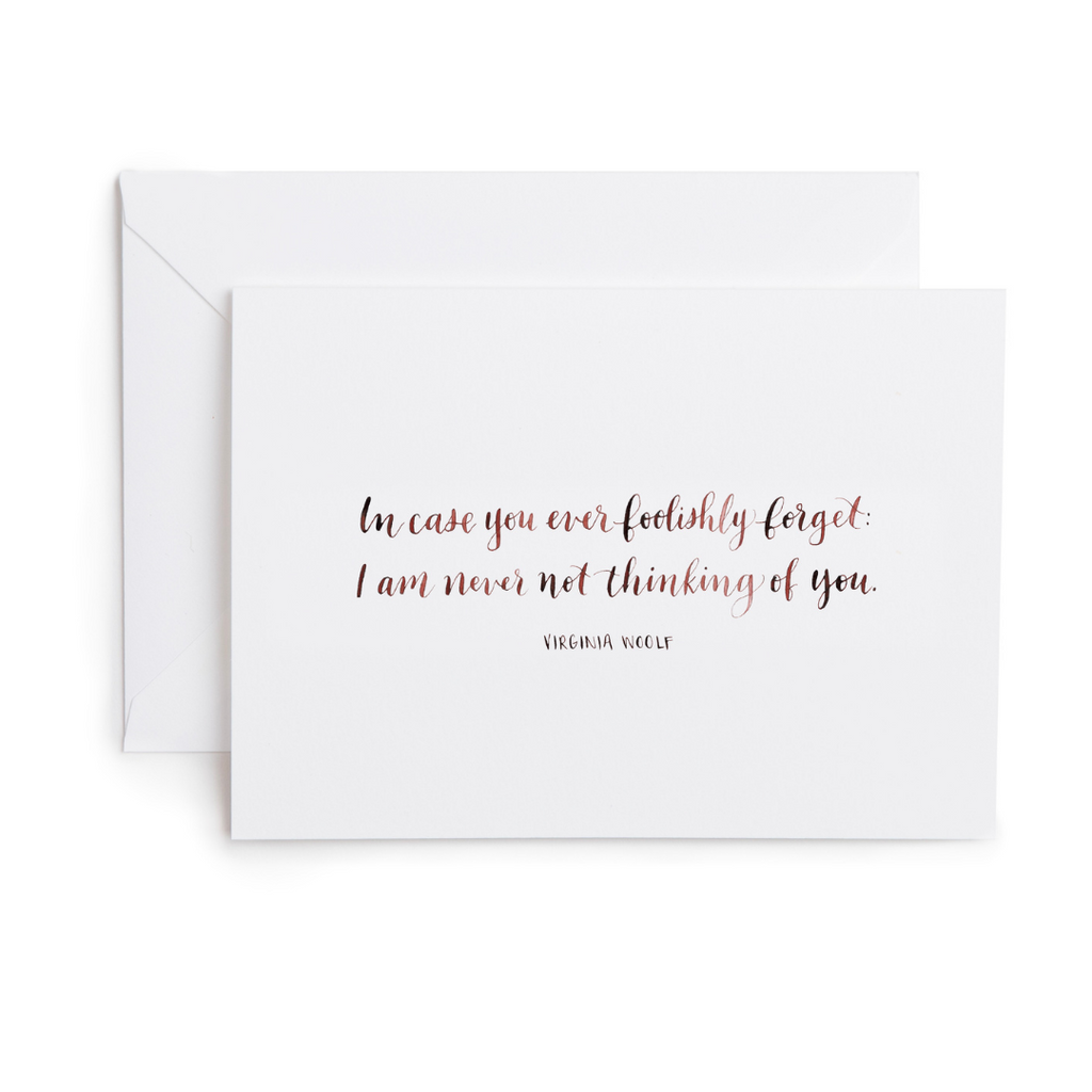 Foolishly Forget Greeting Card