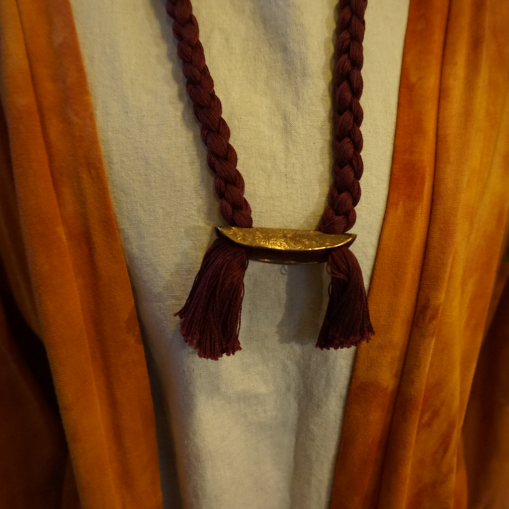 Fold Necklace - Maroon
