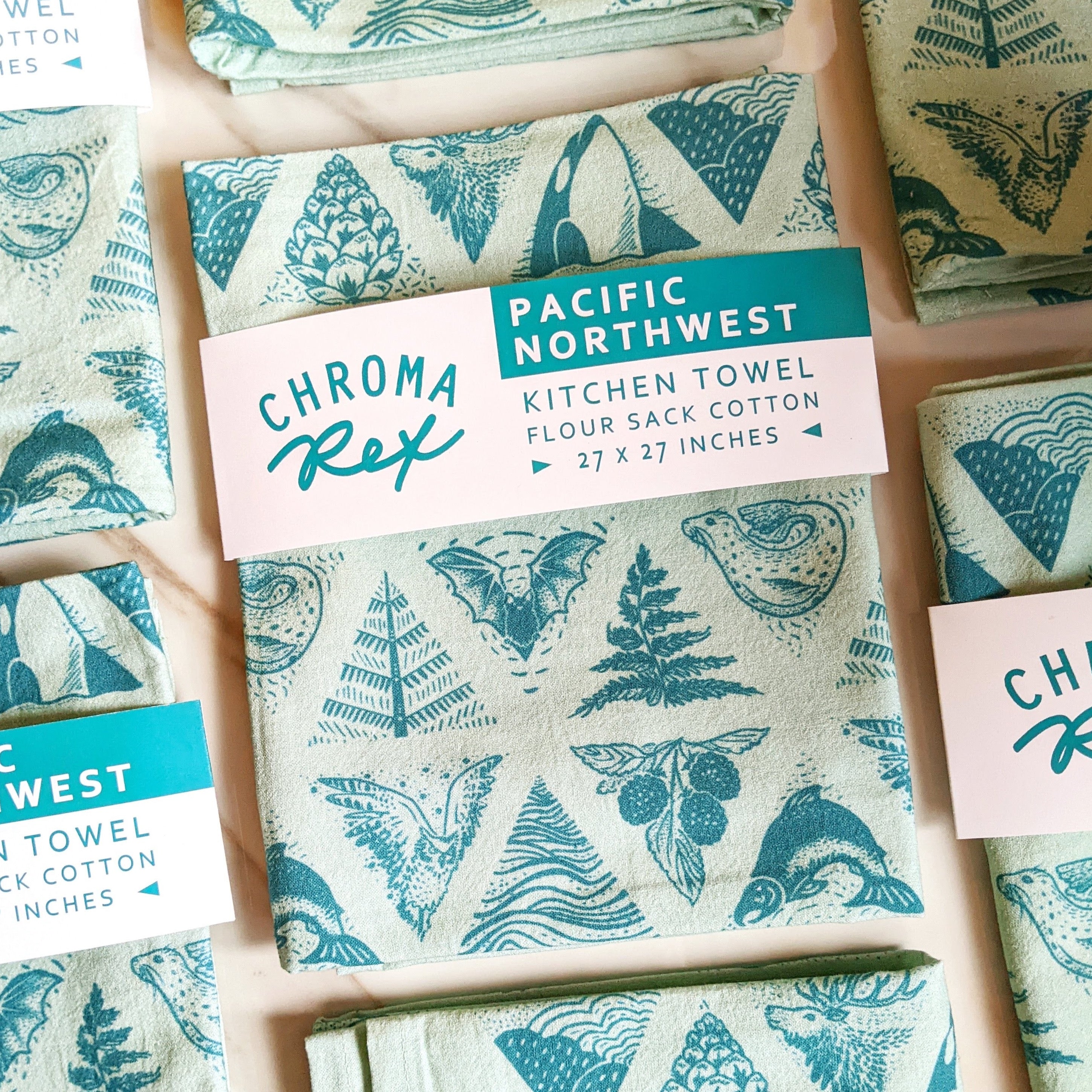 PNW Kitchen Towel, Green