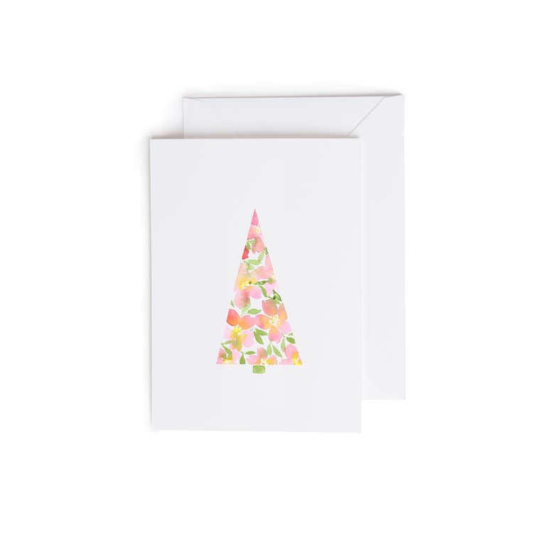 Holiday Apple Blossoms Tree Greeting Card