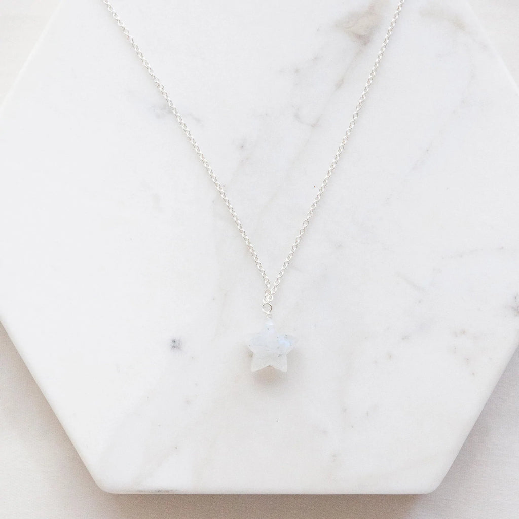 Moonstone Star Necklace