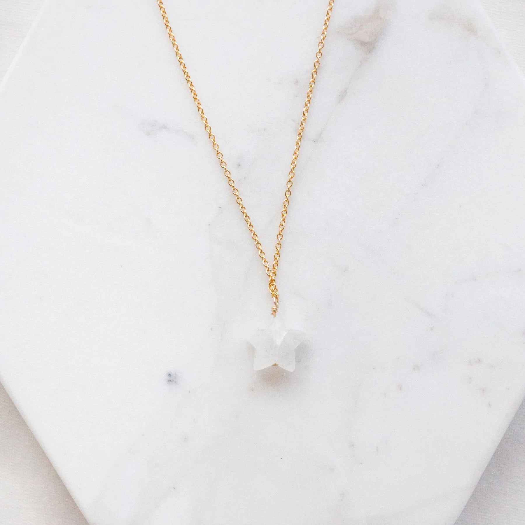 Moonstone Star Necklace