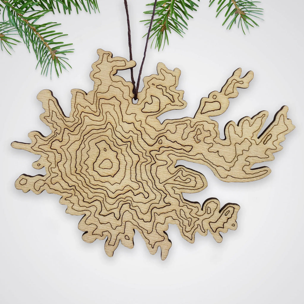 Mt Rainier Topography Ornament