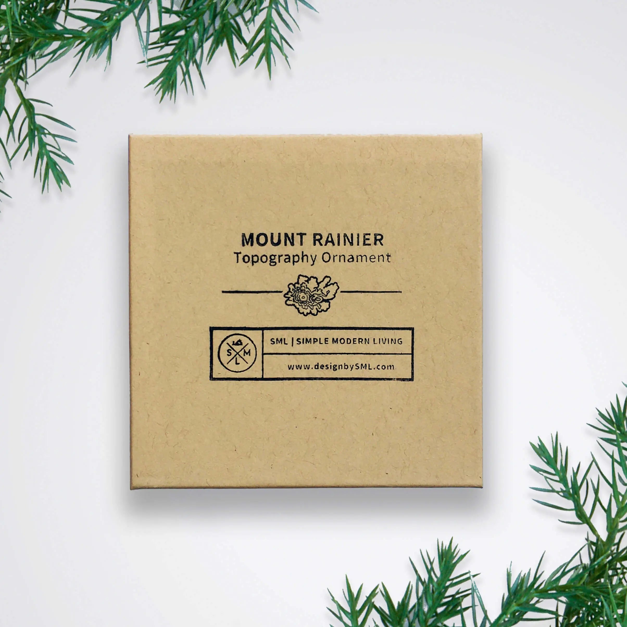 Mt Rainier Topography Ornament