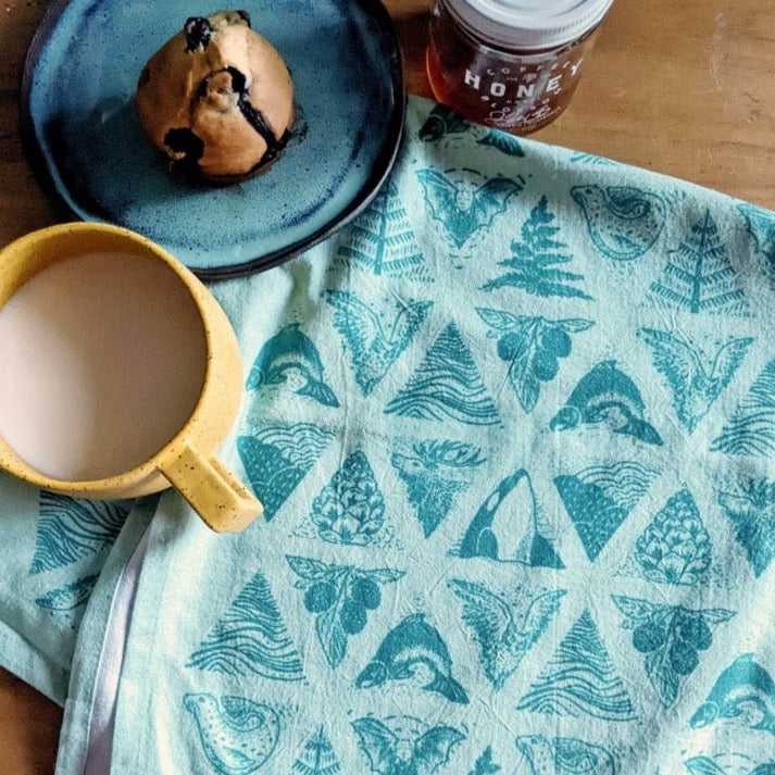 PNW Kitchen Towel, Green