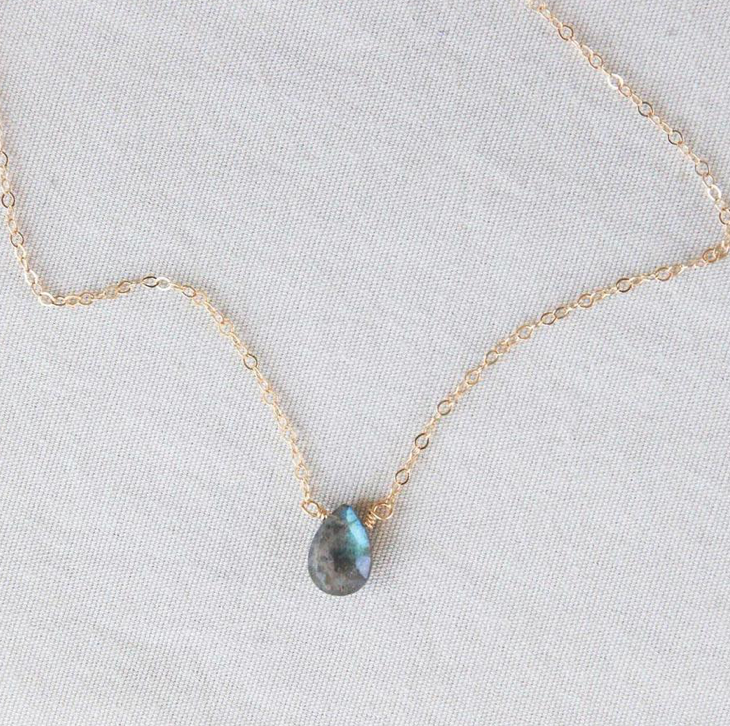 Labradorite Drop Necklace