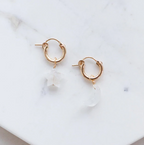 Moonstone Celestial Huggie Hoops