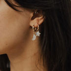 Moonstone Celestial Huggie Hoops