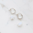 Moonstone Celestial Huggie Hoops