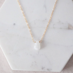 Moonstone Drop Necklace