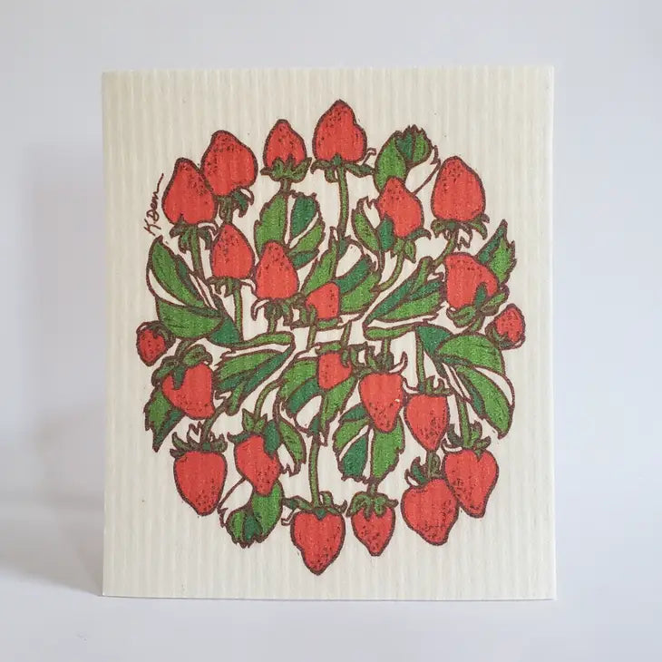 Swedish Dish Cloth: Strawberry