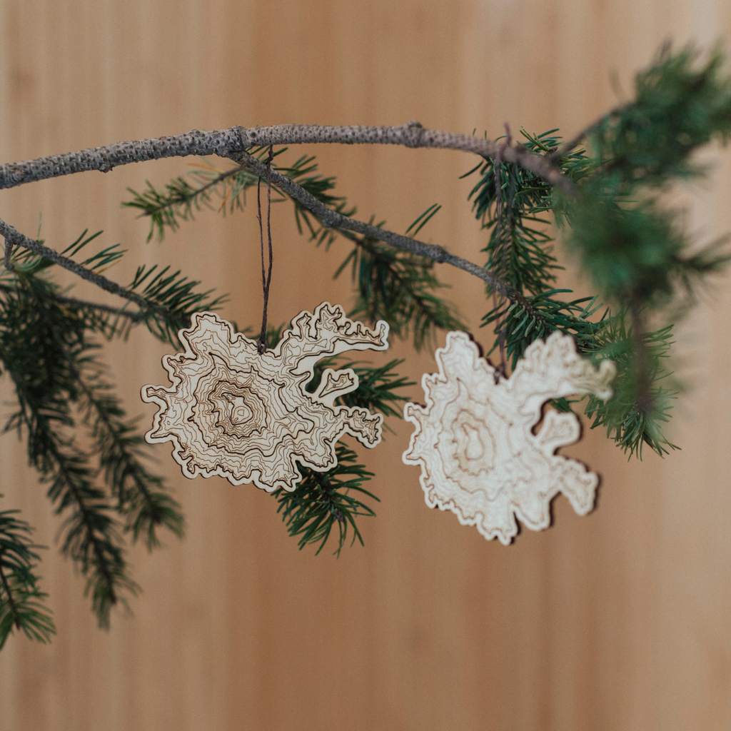 Mt Rainier Topography Ornament