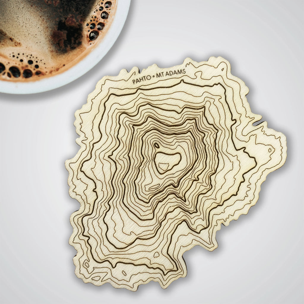 WA Volcanoes Topography Coasters - Set of 4
