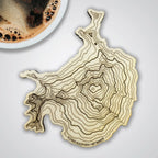 WA Volcanoes Topography Coasters - Set of 4