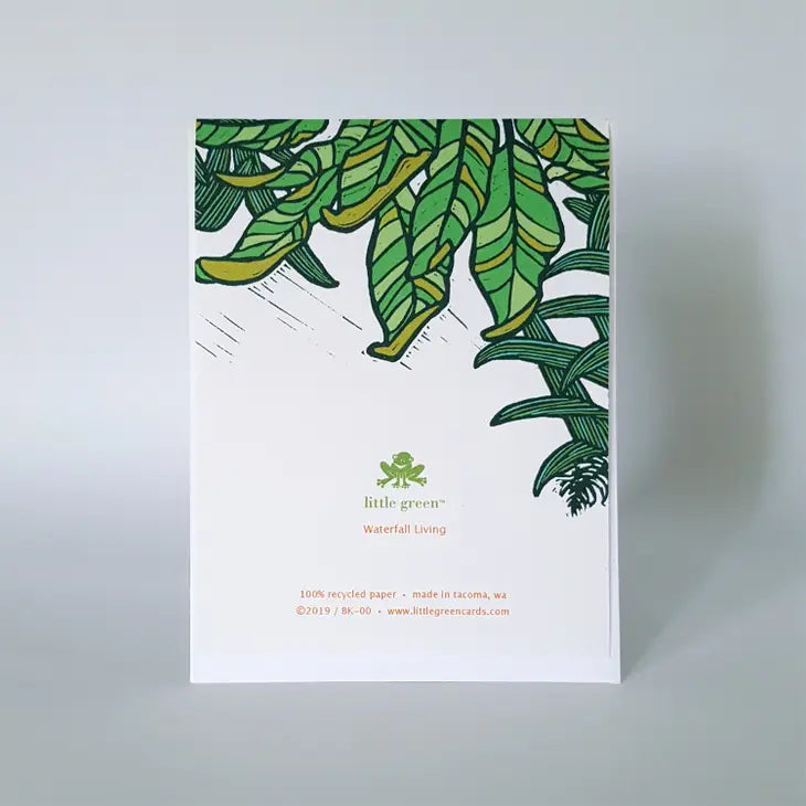 Tropical Waterfall Living Greeting Card