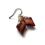 Red Tiger Eye Simple Earrings