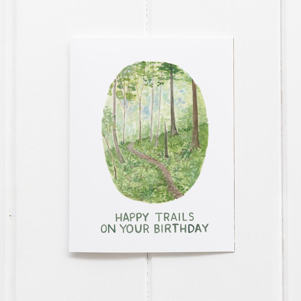Happy Trails Birthday Greeting Card