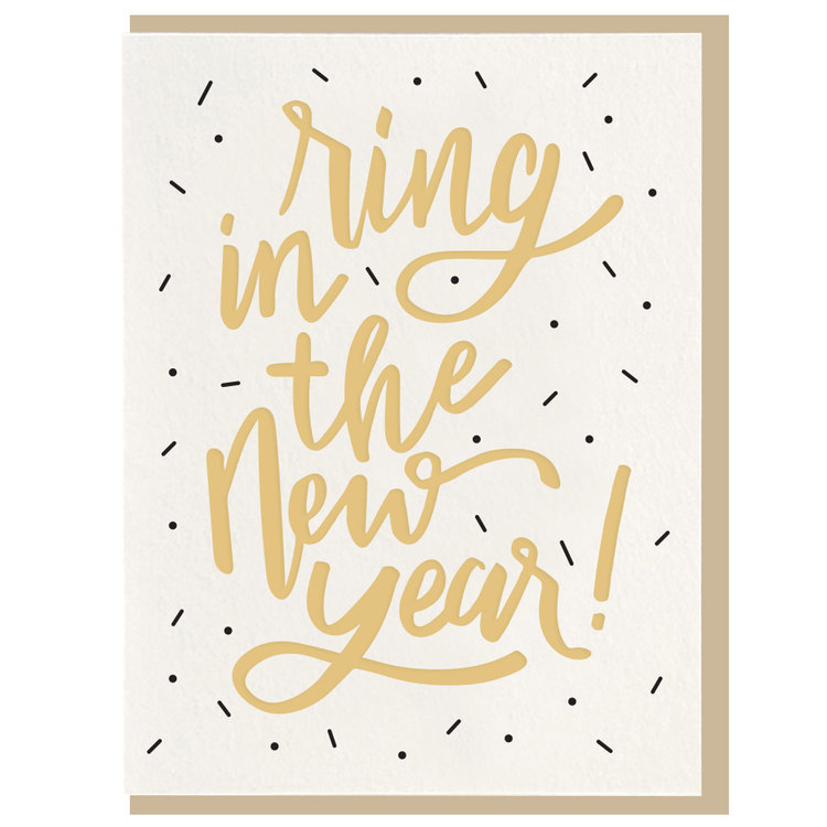 Ring In The New Year Greeting Card