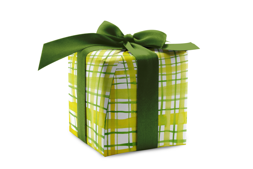 Yellow Plaid Wrapping Paper