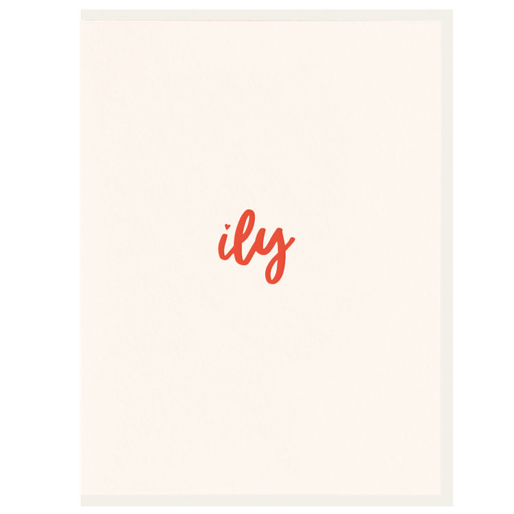 ily: i love you - Letterpress Card