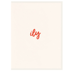 ily: i love you - Letterpress Card
