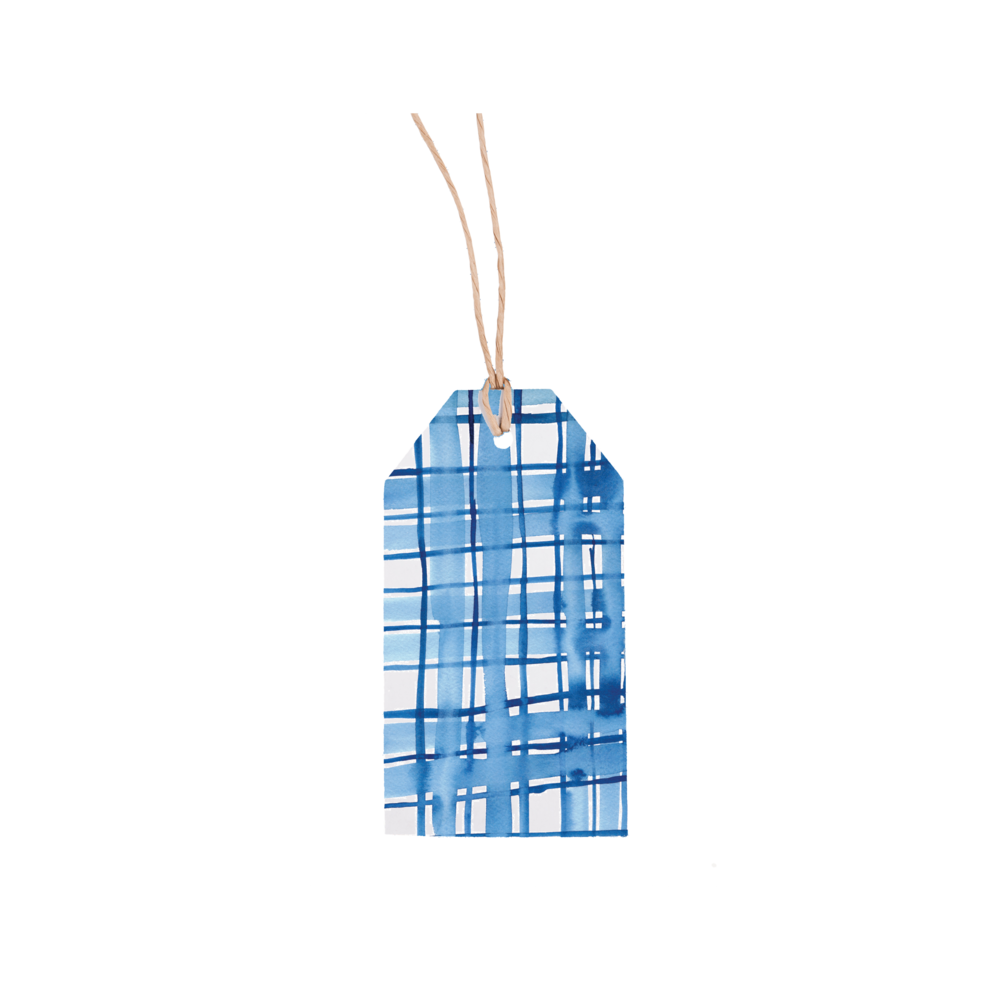Blue Plaid Gift Tags