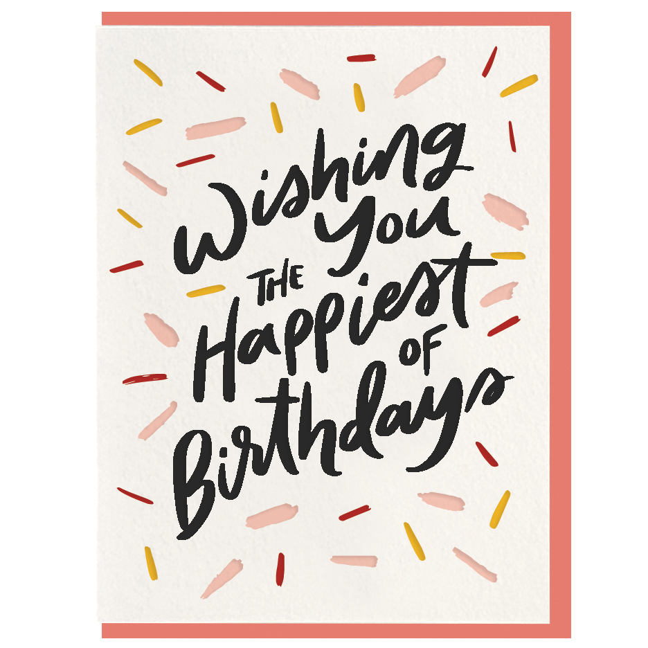 Happiest Birthday - Letterpress Card
