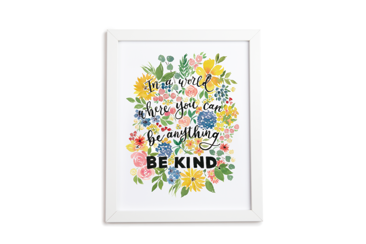 Be Kind Floral Art Print